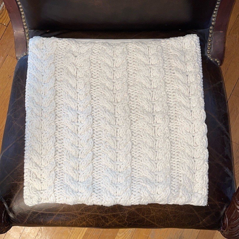 Crate and Barrel Cable Knit Pillow Sham